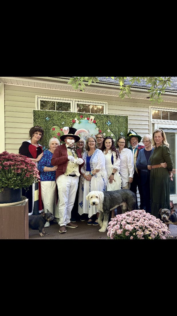 The full WOW cast gathered for the Alice in Wonderland retreat